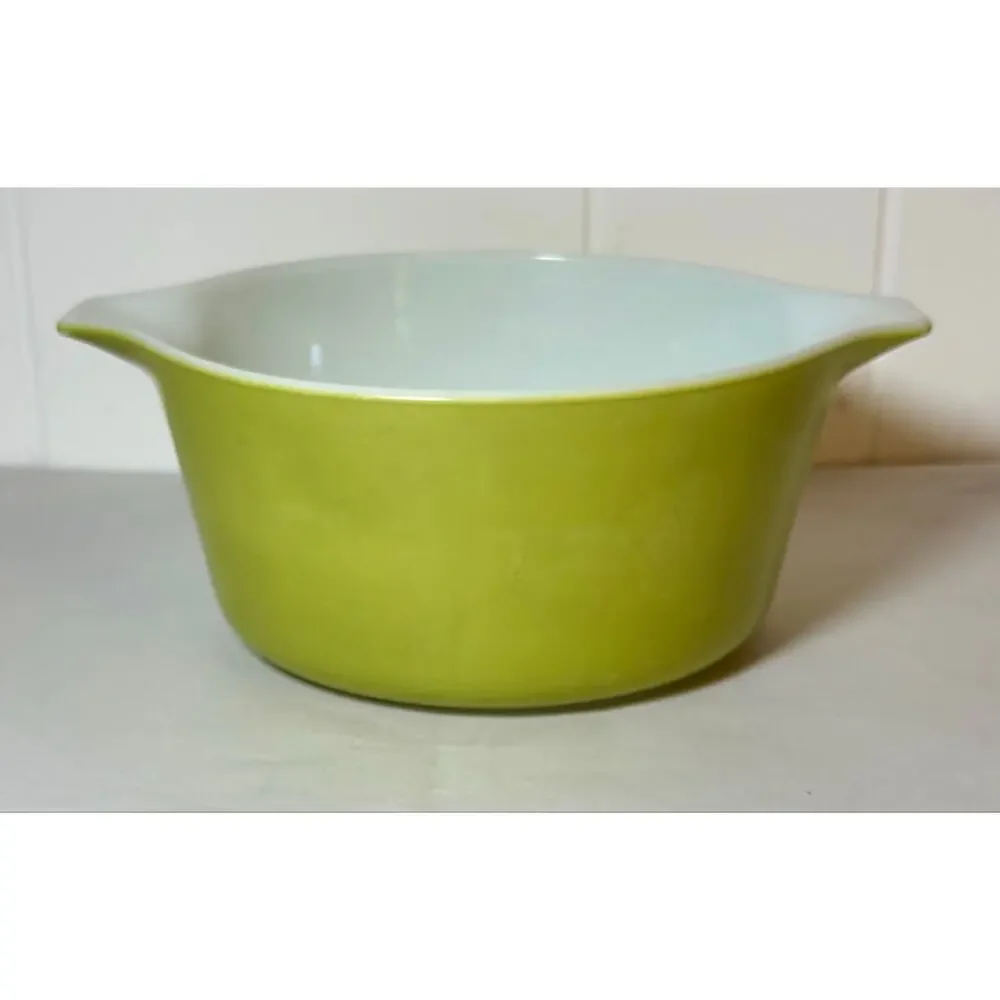Vintage 1970s PYREX Olive Green 474-B Casserole Dish USA